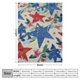 thumbnail image 4 of Shiartex Flannel Blanket 4th of July USA Flag Red Blue Star and Stripe Soft Decorative Lightweight Throw Blanket for Bed/Couch/Sofa/Office/Camping Eucalyptus Retro Linen White, 4 of 6