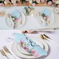 thumbnail image 3 of Happy Easter Cloth Napkins, Colorful Eggs Pink Tulips Pastoral Flowers Blue Washable and Reusable Dinner Napkins Set of 2, Table Napkin for Kitchen Party Birthday Wedding Hotel Housewarming 20"x20", 3 of 9