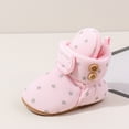 thumbnail image 6 of TAIAOJING Baby Girls Boys Star Print Booties Soft Non- Sole Winter Warm Cozy Toddler First Crib Shoes Breathable Footwear 18-24 Months, 6 of 7