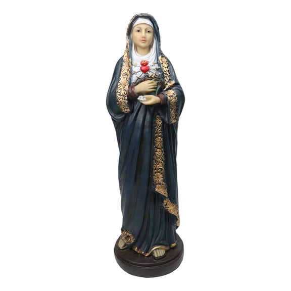 Our Lady of Seven Sorrows Mater Dolorosa Virgin Mary Statue With Base 12" Series