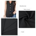 thumbnail image 4 of Camisetas sin mangas para mujer, estilo informal, elegante, con cuello en V, sin mangas, con botones, para trabajo, viaje de negocios, 4 of 5