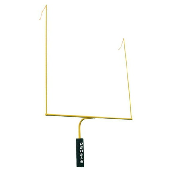 first team all star hsc-sy galvanized steel-aluminum 4.5 in. safety yellow high school football goalpost, brick red