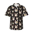 thumbnail image 2 of Goofa Flowe Rooster Hawaiian Shirt for Men, Unisex Summer Beach Casual Short Sleeve Button Down Shirts,Aloha Tropical Floral print shirt-Small, 2 of 9