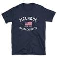 thumbnail image 1 of Melrose Massachusetts Patriot Men's Cotton T-Shirt, 1 of 1