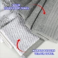thumbnail image 3 of Superior Cotton 6 Piece Assorted Solid and Marble Towel Set, Grey, 3 of 8