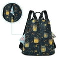 thumbnail image 5 of FORMRS Women's Travel Backpack Purse Anti-Theft Hidden Pockets Casual Shoulder Bag, Orange Fireflies Pattern, 5 of 7