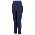 thumbnail image 5 of Fulijie Pants for Women Plus Size Casual Straight Leg Yoga Leggings Comfy Cropped Pants with Pocket, Blue Casual Pants for Women, Polyester,Spandex Plus Size Pants for Women, Jeggings for Women, 5 of 8