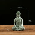 thumbnail image 4 of Buddha Garden Statue Fish Tank Decoration Mini Buddhism Figurine Desk Tablescape Decor Home Zen Statue Green Sandstone Thailand, 4 of 10