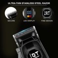 thumbnail image 3 of Men's Hair Clippers Cordless Professional Trimmer with LED Display Waterproof Precision Blades Black, 3 of 4