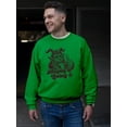 thumbnail image 2 of Naughty Krampus Humor Creepy Christmas Men's Sweatshirt, 2 of 4