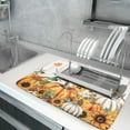 thumbnail image 5 of Autumn Harvest Pumpkin Dish Drying Mat for Kitchen Counter Sunflower Maple Leaves Fall Dish Drying Mat 18\u201dx24\u201d Thanksgiving Dishes Pad Dish Drainer Rack Mats Absorbent Fast Dry Kitchen, 5 of 7