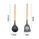 thumbnail image 2 of Juego de 2 utensilios de cocina de madera y silicona, juego de utensilios de cocina antiadherentes y resistentes al calor, utensilios de cocina, 2 of 5