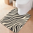 thumbnail image 2 of Yayeee Bath Rug for Bathroom Floor Non Slip Rectangle Fluffy Soft Absorbent Mat, 16"x24", Black Lines, 2 of 7