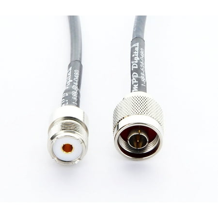 Rg58u Coax Cable 6 FT RG58 N male to UHF SO239 Female MPD Digital RF Coaxial Cable RG-58u MIL-C-17 Coax with N Male to SO-239 ()