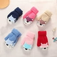 thumbnail image 5 of Fridja Boys Girls Winter Knitted Gloves Children Cute Fox Thickened Warm Gloves 1-4 Years Old, 5 of 6