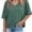 Green, variant on Womens Summer V Neck Oversized T Shirt Casual Short Sleeve Loose Fit Flowy Basic Top