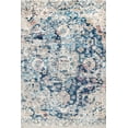 thumbnail image 2 of nuLOOM Joya Medallion Distressed Area Rug, 4' x 6', Blue, 2 of 2