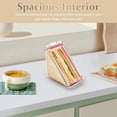 thumbnail image 2 of Triangle Sandwich Container Triangle Clear Plastic Sandwich Container with Lid To-Go Containers for Cheese 2Pcs, 2 of 8