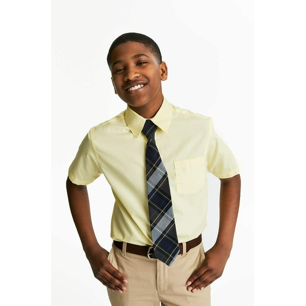 Boys short top sleeve dress shirt