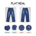 thumbnail image 5 of Necooer Women's High-Waisted Wide-Leg Jeans, Distressed Boyfriend Relaxed Fit, Stretchy Denim Pants, Blue, Size M, 5 of 7