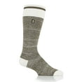 thumbnail image 3 of Heat Holders Men's Charlie ULTRA LITE Long Cream Block Twist Socks | Warm + Soft, Hiking, Cabin, Cozy at Home Socks | 3X Warmer Than Cotton Socks, 3 of 3
