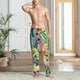 thumbnail image 2 of Fotbe Watercolor Blooming Cactus Pantalones de Pijama para Hombre, Pantalones de Dormir, Pantalones de Casa con Cintura Ajustable y Bolsillos-Medium, 2 of 6