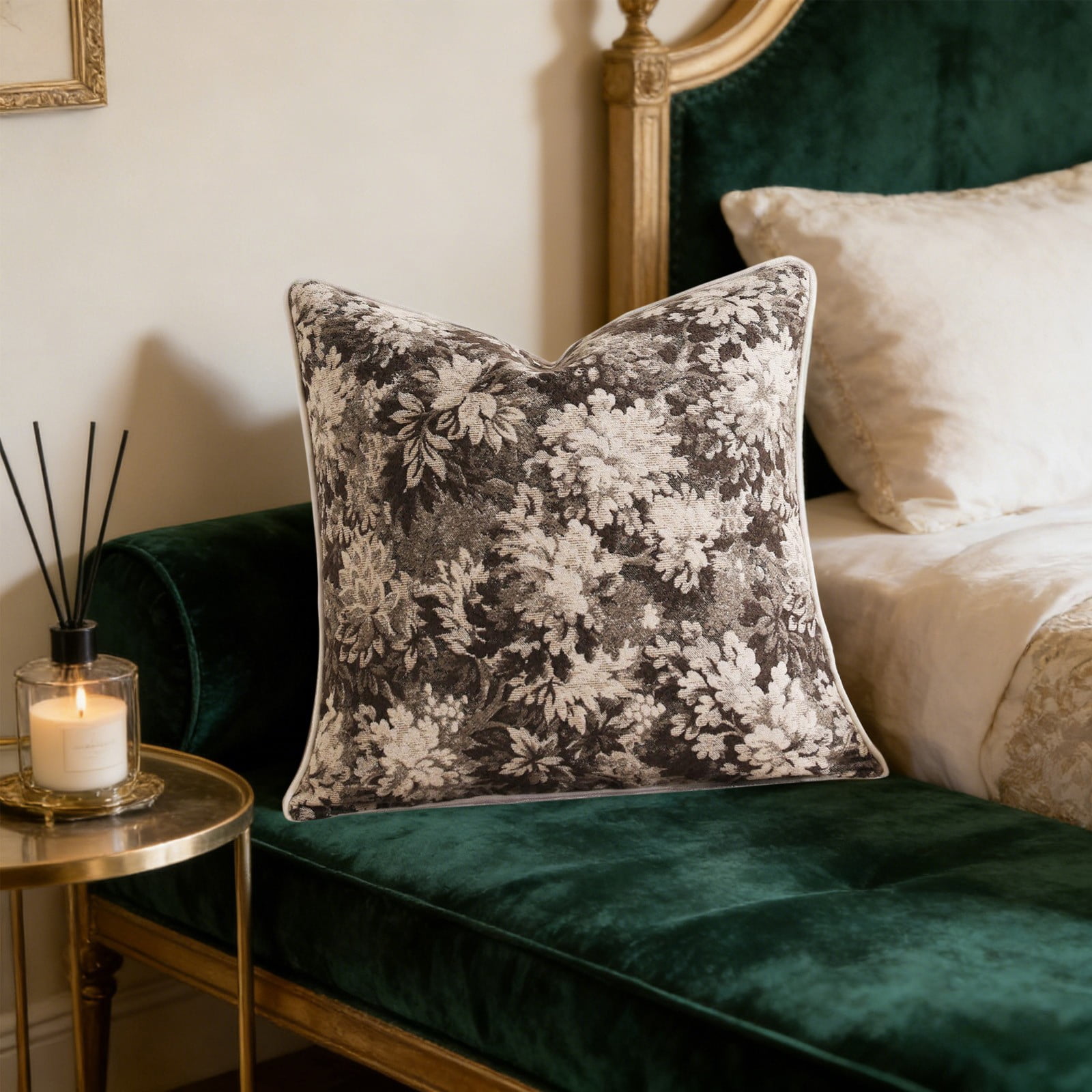 Vintage Floral Pillow Covers - Pack Of 2, 18x18 Inch Boho Rural Accents for Rectangular Decorative Throw Pillows
