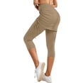 thumbnail image 1 of Versatile Quarter Length Ruched Skirt Pant for Women Daily Casual Wear Yoga Practice Comfortable Stretch Fabric Easy Care Machine Washable Spring Summer, 1 of 7