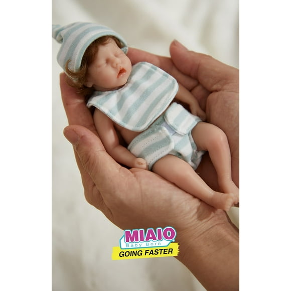 6 Inches 15cm Bebes Reborn Dolls Silicone Full Body Sleeping Twin A Lifelike Mini Reborn Doll Surprice Children Anti-Stress Twin A