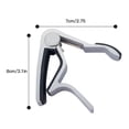 thumbnail image 2 of ZheElen 1Pcs Guitar Tuner Streamlined Aluminum Guitar String Clip Clamp with Stainless Steel Spring Silicone Handle silver 1Set, 2 of 6