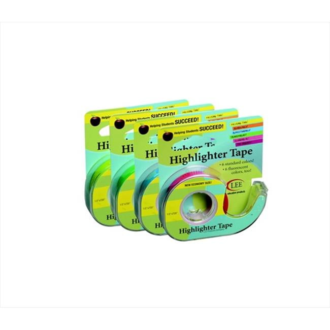 Lee Products 079442 3Line Removable Wide Highlighter Note Tape, Green