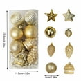thumbnail image 3 of Juego de adornos para árbol de Navidad | Paquete de 20 bolas colgantes de plástico con adornos de perlas | Colores azul, morado, rojo y plateado | 6 cm de diámetro para decoración navideña, 3 of 6