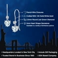 thumbnail image 2 of Gem Stone King 14K White Gold Sky Blue Aquamarine and Lab Grown Diamond Earrings for Women | 0.96 Cttw | Gemstone March Birthstone | Heart Shape 5MM, 2 of 6