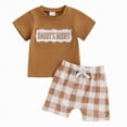 thumbnail image 2 of NIEWTR Baby Toddler Boy Clothes 12 18 24 Months 2T 3T 4T Summer Set Cute Animal Print T-Shop and Solid Color Shorts Breathable Daily Wear(Brown,9-12M), 2 of 4