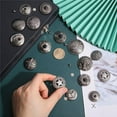 thumbnail image 3 of 15Styles Turquoise Screw Back Button Eagle Star Flower Decorative Buckle with Screws Back Buttons Metal Screw Back Button Retro for DIY Craft Leather Crafts Decoration 1box, 3 of 6
