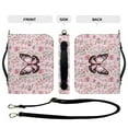 thumbnail image 5 of ZUXONGSY Butterfly Flower Print Bible Covers for Women Waterproof Faux Leather Portable Bible Case Bag with Handle and Shoulder Strap Lightweight Makeup Organizer, XL, 5 of 7