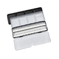 thumbnail image 3 of Paleta de acuarela vacía, bandeja de pintura, con bandejas, caja de pinturas, estuche de pintura para bricolaje, acuarela, óleos, mezcla de colores, 26 medias sartenes, 3 of 8