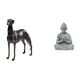 thumbnail image 1 of Estatua de perro de resina,Estatua de perro de resina con forma de animal,Escultura coleccionable para escritorio,decoración del hogar,Estatua de mono,Estatua de Buda Mono para Interiores y, 1 of 8
