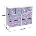 thumbnail image 7 of Sorbus Fabric Dresser for Kids Bedroom - Chest of 8 Drawers, Storage Tower, Clothing Organizer, for Closet, for Playroom, for Nursery, Steel Frame, Fabric Bins - Knob Handle (Tie-dye Purple), 7 of 7