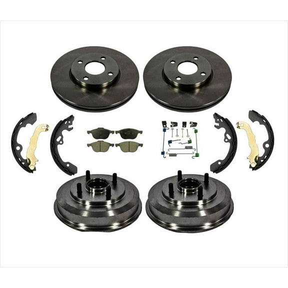 Rotors Brake Pads Drums Bearings Brake Shoes for Ford 05-07 2.0L 2.3L Focus