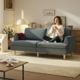 thumbnail image 2 of HOMCOM 3 Seater Sofa w/ Thick Spring Cushions, 74" Modern Upholstered Couch, 2 of 10