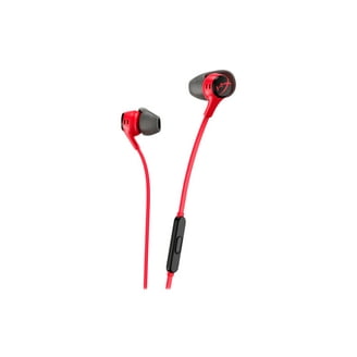 HyperX Cloud Earbuds, Gaming Headphones With Mic, 3.5mm Jack, Red