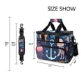 thumbnail image 3 of FORMRS Insulated Cooler Bag 24 Cans Capacity Soft Leakproof Lunch Box with Side Pockets, Blue Anchor, 3 of 7