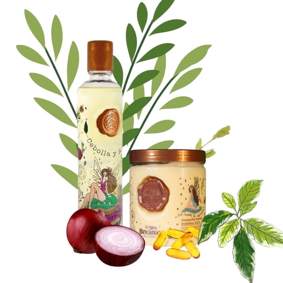 Ritual Botanico Shampoo Cebolla y Mascarilla Bomba capilar ritual Botanico (2 Pack)