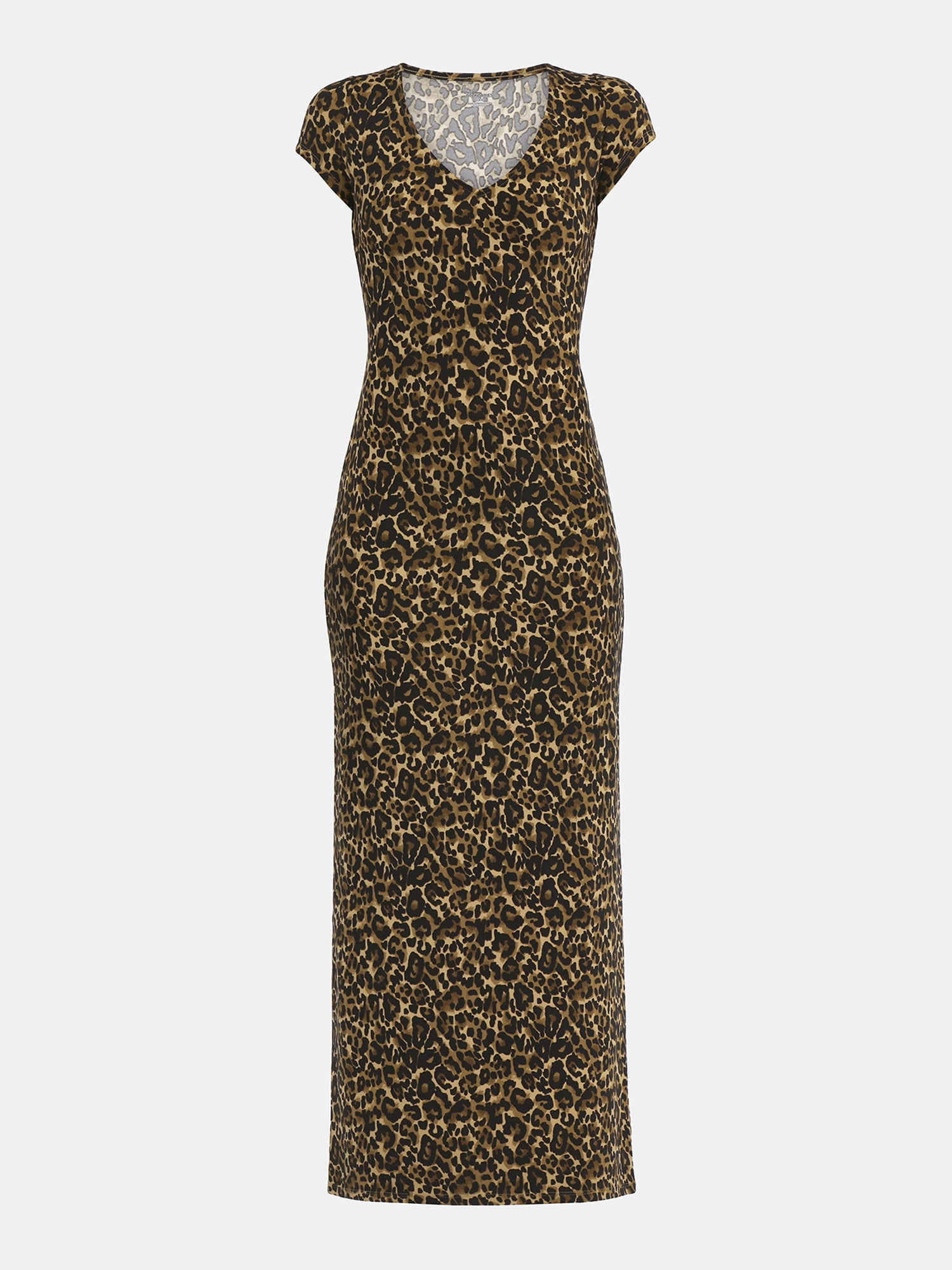 No Boundaries Bodycon Maxi Dress with Cap Sleeves, Women's