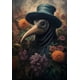 thumbnail image 1 of Crow Witch Ghost, póster de fondo de Halloween, impresión gótica, Academia oscura, pintura en lienzo, arte de pared, imagen para habitación, decoración del hogar, 1 of 4