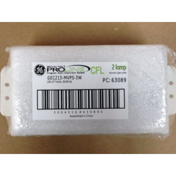 Ge 63089 GeC213-Mvps-3W Cfl 120-277V 2 Lamp Program Start Electronic Ballast 8-pack