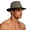 Black C, variant on Mgmyaa Men's Summer Straw Jazz Hat Wide Brim Sun Protection Outdoor Travel Cap Breathable Lightweight Casual Beach Holiday Headwear Adjustable Classic Style