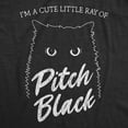 thumbnail image 2 of Mens I'm A Cute Little Ray Of Pitch Black T Shirt Funny Pet Cat Kitty Halloween Graphic Novelty Tee Graphic Tees, 2 of 7