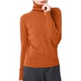 thumbnail image 4 of Knit Sweater Turtleneck Pullover Slim Fit Soft Warm Winter Top Casual Versatile Basic Outfit, 4 of 4